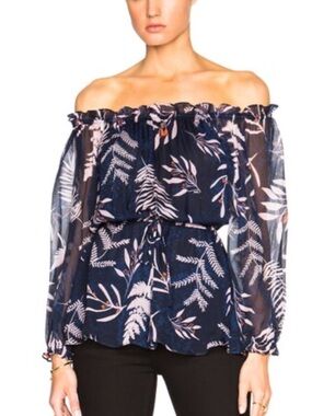Diane Von Furstenberg off the shoulder blouse 0